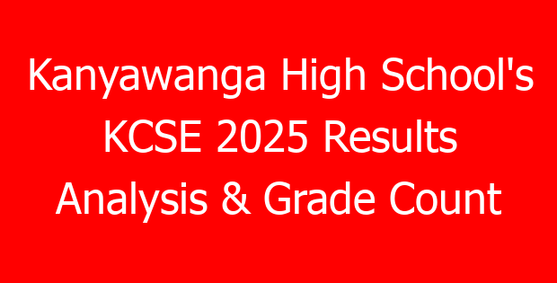 Kanyawanga High School’s KCSE 2025 Results Analysis & Grade Count