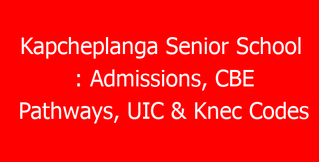 Kapcheplanga Senior School : Admissions, CBE Pathways, UIC & Knec Codes