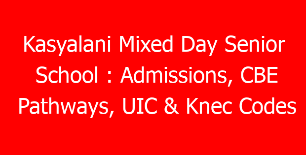 Kasyalani Mixed Day Senior School : Admissions, CBE Pathways, UIC & Knec Codes