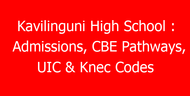 Kavilinguni High School : Admissions, CBE Pathways, UIC & Knec Codes