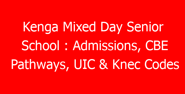Kenga Mixed Day Senior School : Admissions, CBE Pathways, UIC & Knec Codes