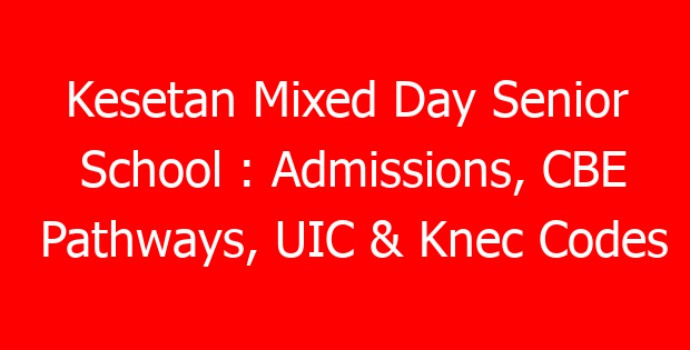 Kesetan Mixed Day Senior School : Admissions, CBE Pathways, UIC & Knec Codes