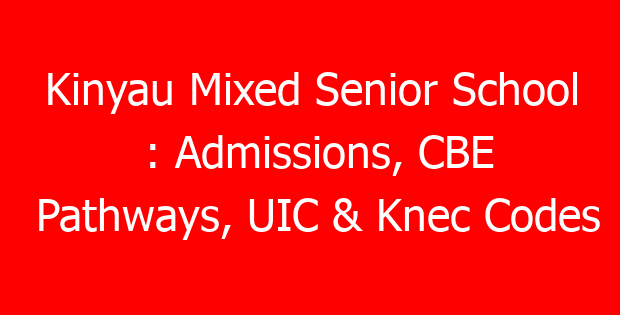 Kinyau Mixed Senior School : Admissions, CBE Pathways, UIC & Knec Codes