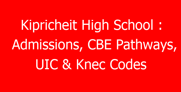 Kipricheit High School : Admissions, CBE Pathways, UIC & Knec Codes
