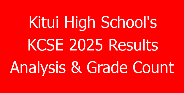 Kitui High School’s KCSE 2025 Results Analysis & Grade Count