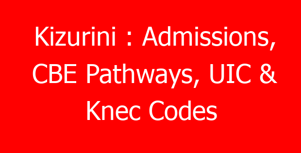 Kizurini : Admissions, CBE Pathways, UIC & Knec Codes
