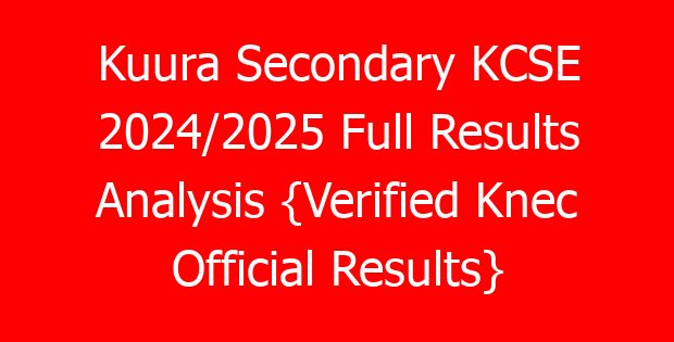 Kuura Secondary KCSE 2024/2025 Full Results Analysis {Verified Knec Official Results}