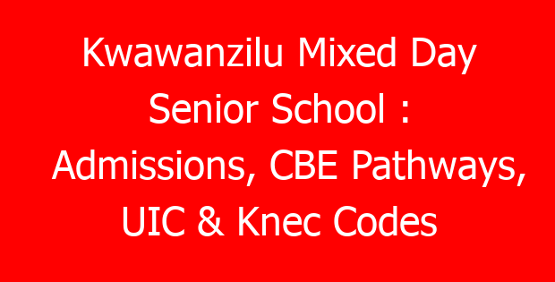 Kwawanzilu Mixed Day Senior School : Admissions, CBE Pathways, UIC & Knec Codes