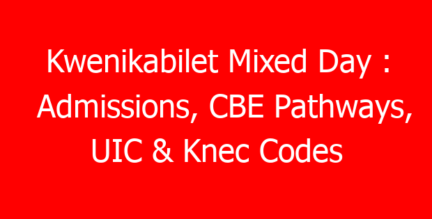 Kwenikabilet Mixed Day : Admissions, CBE Pathways, UIC & Knec Codes
