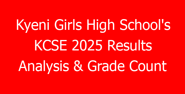 Kyeni Girls High School’s KCSE 2025 Results Analysis & Grade Count