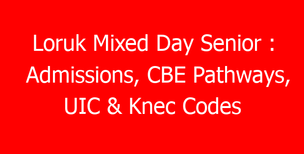 Loruk Mixed Day Senior : Admissions, CBE Pathways, UIC & Knec Codes