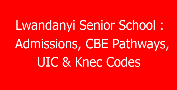 Lwandanyi Senior School : Admissions, CBE Pathways, UIC & Knec Codes