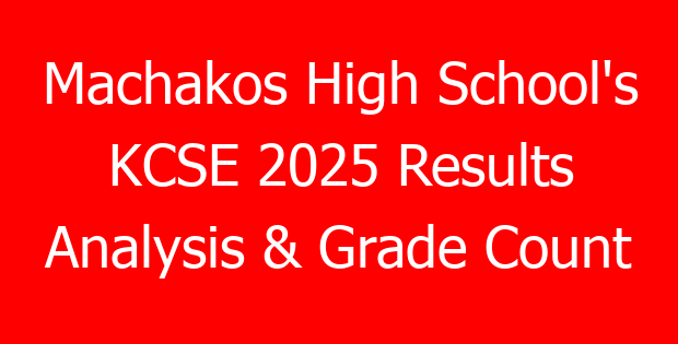 Machakos High School’s KCSE 2025 Results Analysis & Grade Count