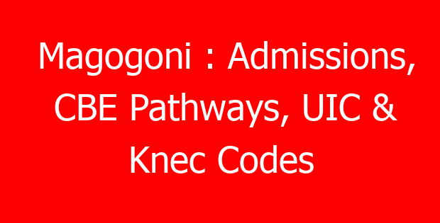 Magogoni : Admissions, CBE Pathways, UIC & Knec Codes
