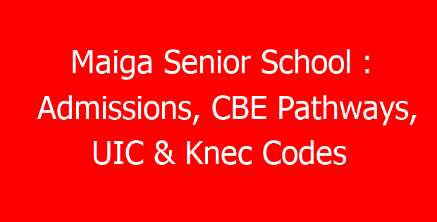 Maiga Senior School : Admissions, CBE Pathways, UIC & Knec Codes