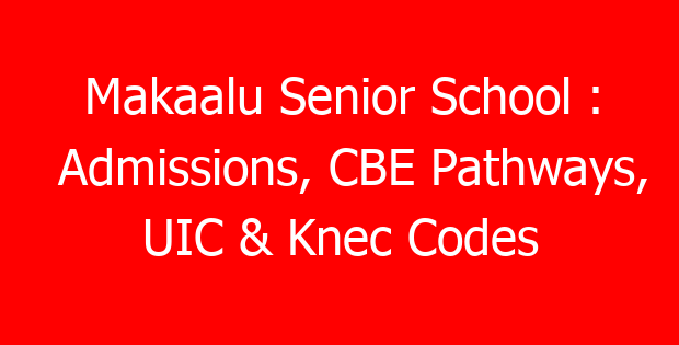 Makaalu Senior School : Admissions, CBE Pathways, UIC & Knec Codes