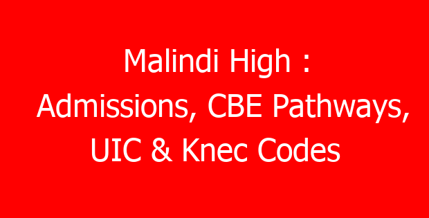 Malindi High : Admissions, CBE Pathways, UIC & Knec Codes
