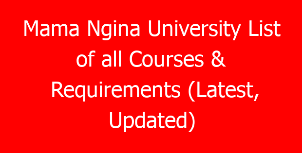 Mama Ngina University List of all Courses & Requirements (Latest, Updated)