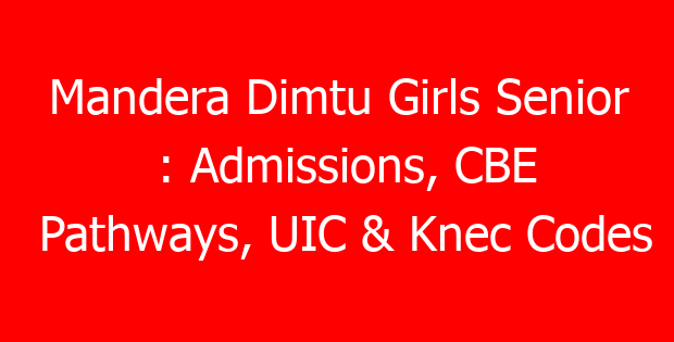 Mandera Dimtu Girls Senior : Admissions, CBE Pathways, UIC & Knec Codes