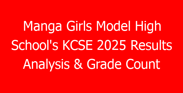 Manga Girls Model High School’s KCSE 2025 Results Analysis & Grade Count