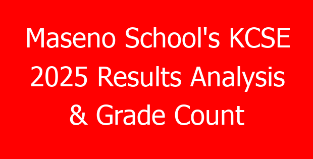 Maseno School’s KCSE 2025 Results Analysis & Grade Count