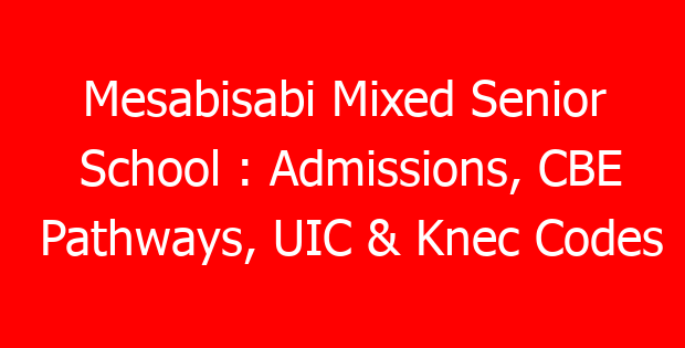 Mesabisabi Mixed Senior School : Admissions, CBE Pathways, UIC & Knec Codes