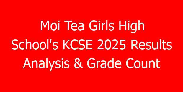 Moi Tea Girls High School’s KCSE 2025 Results Analysis & Grade Count