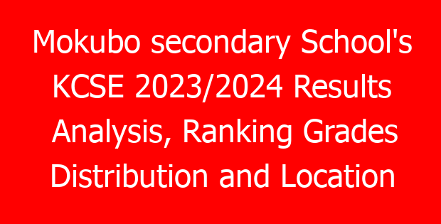 Mokubo secondary School’s KCSE 2023/2024 Results Analysis, Ranking Grades Distribution and Location