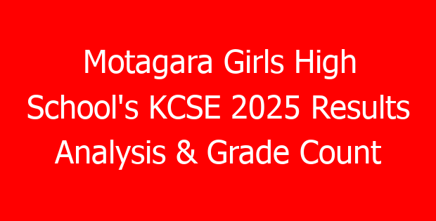 Motagara Girls High School’s KCSE 2025 Results Analysis & Grade Count