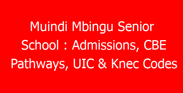Muindi Mbingu Senior School : Admissions, CBE Pathways, UIC & Knec Codes