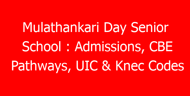 Mulathankari Day Senior School : Admissions, CBE Pathways, UIC & Knec Codes