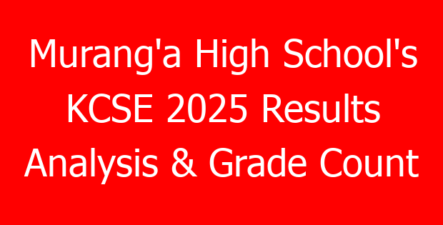 Murang’a High School’s KCSE 2025 Results Analysis & Grade Count