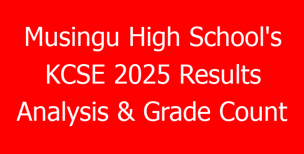 Musingu High School’s KCSE 2025 Results Analysis & Grade Count