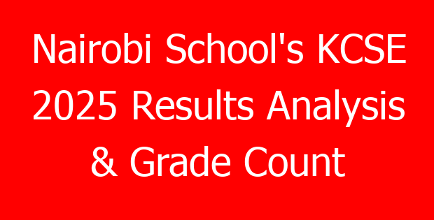 Nairobi School’s KCSE 2025 Results Analysis & Grade Count