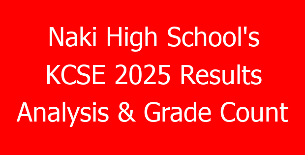 Naki High School’s KCSE 2025 Results Analysis & Grade Count
