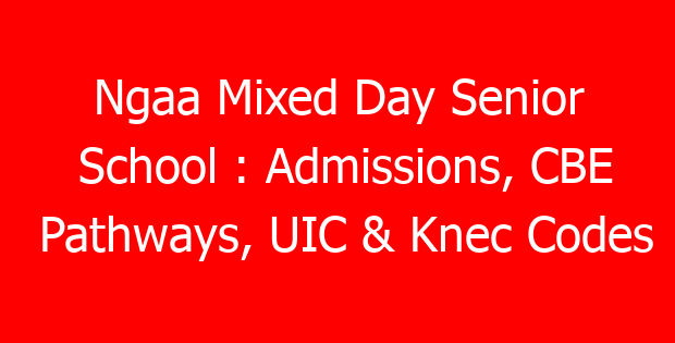 Ngaa Mixed Day Senior School : Admissions, CBE Pathways, UIC & Knec Codes