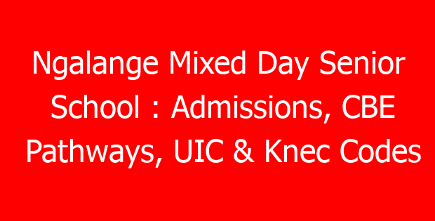 Ngalange Mixed Day Senior School : Admissions, CBE Pathways, UIC & Knec Codes