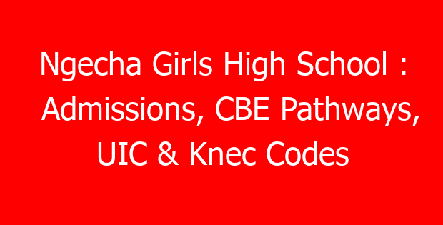 Ngecha Girls High School : Admissions, CBE Pathways, UIC & Knec Codes