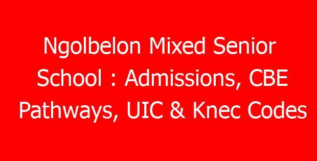 Ngolbelon Mixed Senior School : Admissions, CBE Pathways, UIC & Knec Codes