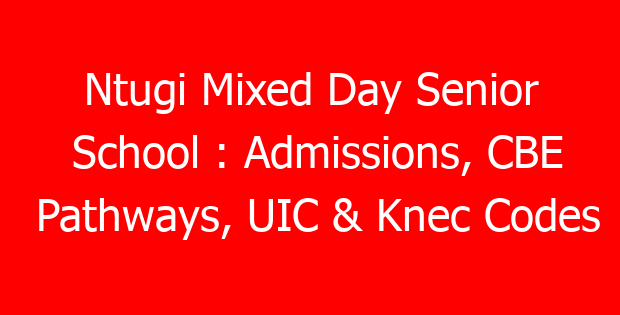 Ntugi Mixed Day Senior School : Admissions, CBE Pathways, UIC & Knec Codes
