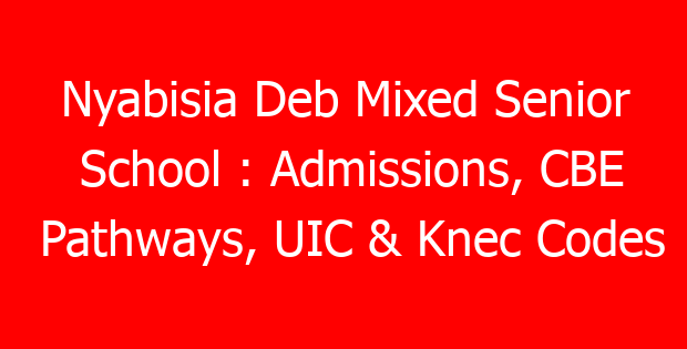 Nyabisia Deb Mixed Senior School : Admissions, CBE Pathways, UIC & Knec Codes
