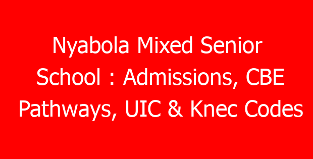 Nyabola Mixed Senior School : Admissions, CBE Pathways, UIC & Knec Codes