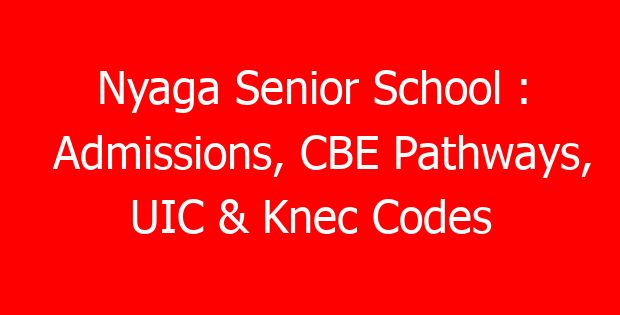 Nyaga Senior School : Admissions, CBE Pathways, UIC & Knec Codes
