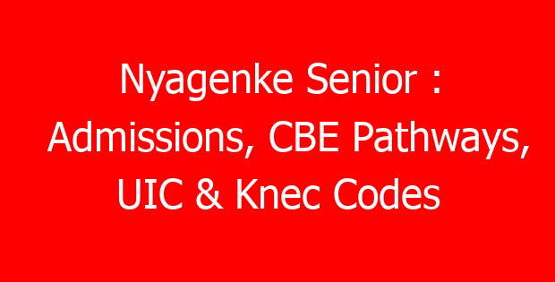Nyagenke Senior : Admissions, CBE Pathways, UIC & Knec Codes