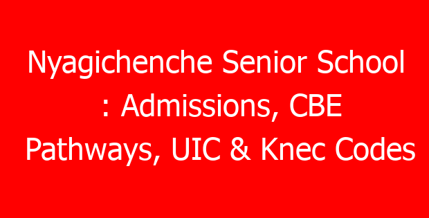 Nyagichenche Senior School : Admissions, CBE Pathways, UIC & Knec Codes