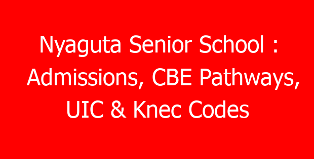 Nyaguta Senior School : Admissions, CBE Pathways, UIC & Knec Codes
