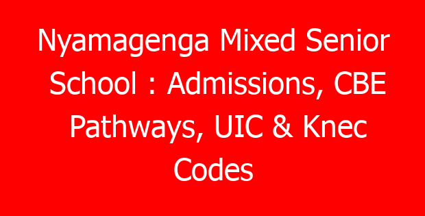 Nyamagenga Mixed Senior School : Admissions, CBE Pathways, UIC & Knec Codes