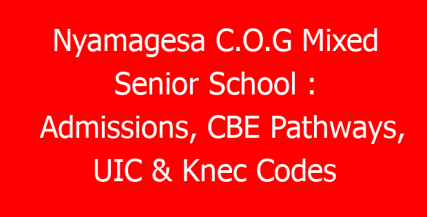 Nyamagesa C.O.G Mixed Senior School : Admissions, CBE Pathways, UIC & Knec Codes