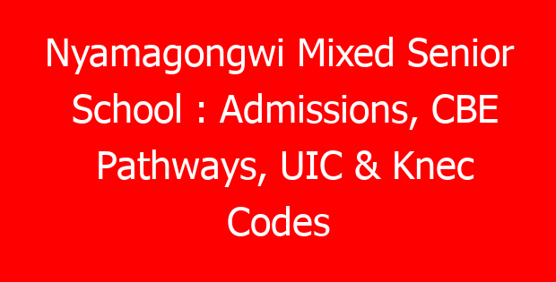 Nyamagongwi Mixed Senior School : Admissions, CBE Pathways, UIC & Knec Codes