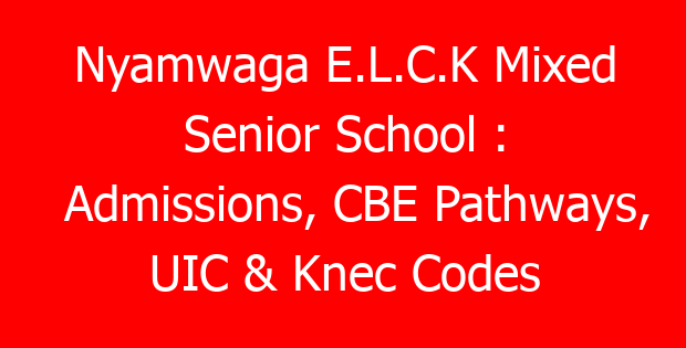 Nyamwaga E.L.C.K Mixed Senior School : Admissions, CBE Pathways, UIC & Knec Codes
